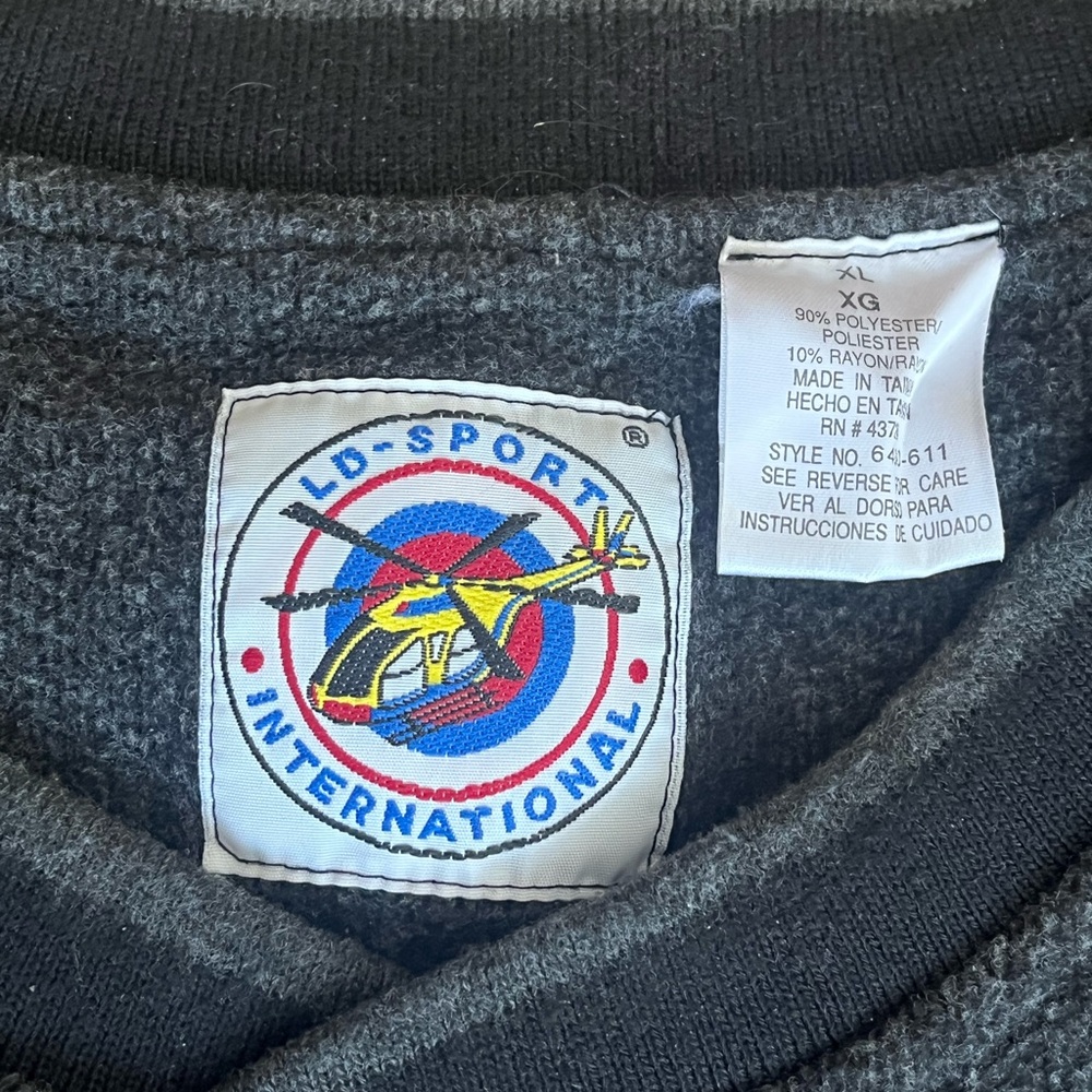 Vintage 90s PGA‎ Tour Golf Charcoal Gray Fleece Crewneck - Picture 4 of 4